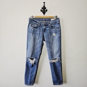 Rag & Bone Boyfriend Jeans Size 25 Distressed Medium Wash